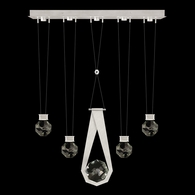 100006-1-24444 Fine Art Lighting Aria 43"W Linear Pendant with Brushed Silver Finish