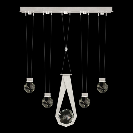 100006-1-24444 Fine Art Lighting Aria 43"W Linear Pendant with Brushed Silver Finish