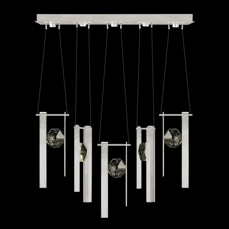 100006-1-33333 Fine Art Lighting Aria 43"W Linear Pendant with Brushed Silver Finish