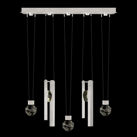 100006-1-33444 Fine Art Lighting Aria 43"W Linear Pendant with Brushed Silver Finish