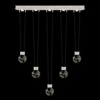 100006-1-44444 Fine Art Lighting Aria 43"W Linear Pendant with Brushed Silver Finish
