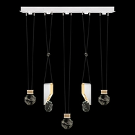 100006-2-11444 Fine Art Lighting Aria 43"W Linear Pendant with White/Gold Accents Finish