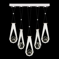 100006-2-22222 Fine Art Lighting Aria 43"W Linear Pendant with White/Gold Accents Finish