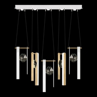100006-2-33333 Fine Art Lighting Aria 43"W Linear Pendant with White/Gold Accents Finish