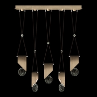 100006-3-11111 Fine Art Lighting Aria 43"W Linear Pendant with Soft Ombre Bronze Finish
