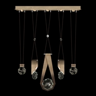 100006-3-11244 Fine Art Lighting Aria 43"W Linear Pendant with Soft Ombre Bronze Finish