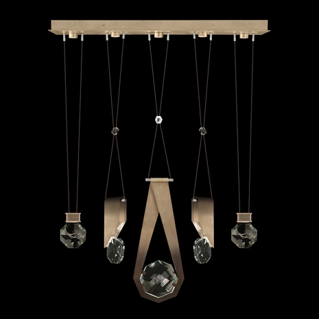 100006-3-11244 Fine Art Lighting Aria 43"W Linear Pendant with Soft Ombre Bronze Finish