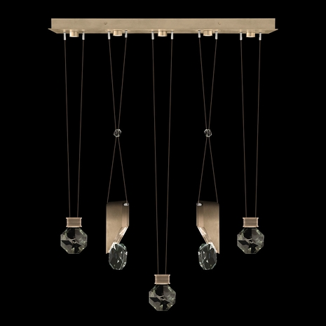 100006-3-11444 Fine Art Lighting Aria 43"W Linear Pendant with Soft Ombre Bronze Finish