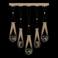100006-3-22222 Fine Art Lighting Aria 43"W Linear Pendant with Soft Ombre Bronze Finish