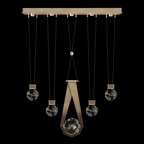 100006-3-24444 Fine Art Lighting Aria 43"W Linear Pendant with Soft Ombre Bronze Finish