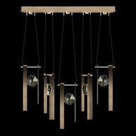 100006-3-33333 Fine Art Lighting Aria 43"W Linear Pendant with Soft Ombre Bronze Finish