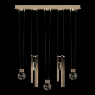 100006-3-33444 Fine Art Lighting Aria 43"W Linear Pendant with Soft Ombre Bronze Finish