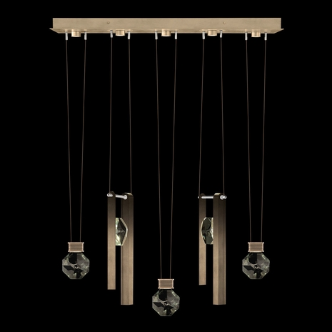 100006-3-33444 Fine Art Lighting Aria 43"W Linear Pendant with Soft Ombre Bronze Finish