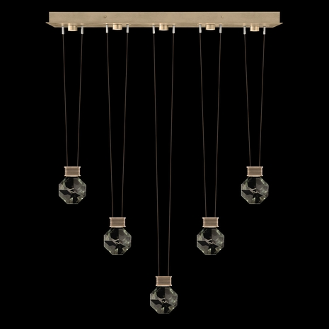 100006-3-44444 Fine Art Lighting Aria 43"W Linear Pendant with Soft Ombre Bronze Finish