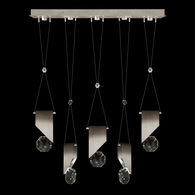 100006-4-11111 Fine Art Lighting Aria 43"W Linear Pendant with Soft Ombre Silver Finish