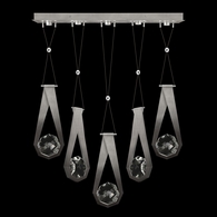 100006-4-22222 Fine Art Lighting Aria 43"W Linear Pendant with Soft Ombre Silver Finish
