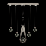 100006-4-24444 Fine Art Lighting Aria 43"W Linear Pendant with Soft Ombre Silver Finish
