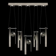 100006-4-33333 Fine Art Lighting Aria 43"W Linear Pendant with Soft Ombre Silver Finish