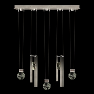 100006-4-33444 Fine Art Lighting Aria 43"W Linear Pendant with Soft Ombre Silver Finish