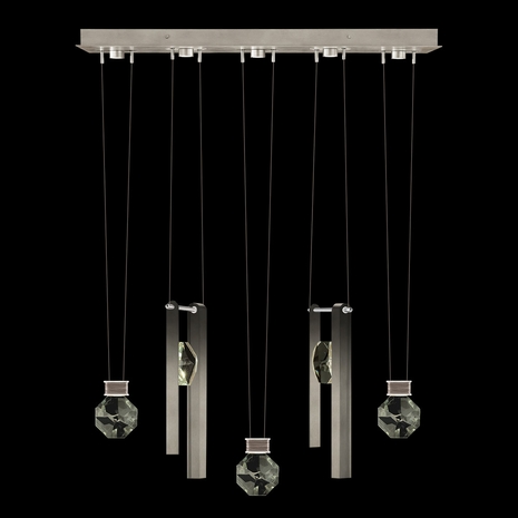 100006-4-33444 Fine Art Lighting Aria 43"W Linear Pendant with Soft Ombre Silver Finish