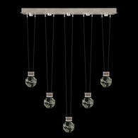 100006-4-44444 Fine Art Lighting Aria 43"W Linear Pendant with Soft Ombre Silver Finish