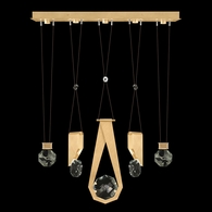 100006-5-11244 Fine Art Lighting Aria 43"W Linear Pendant with Brushed Gold Finish
