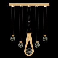 100006-5-24444 Fine Art Lighting Aria 43"W Linear Pendant with Brushed Gold Finish