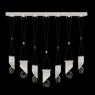 100007-1-1111111 Fine Art Lighting Aria 60"W Linear Pendant with Brushed Silver Finish