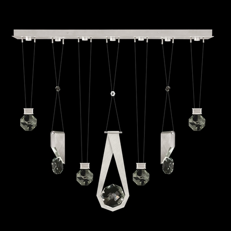 100007-1-1124444 Fine Art Lighting Aria 60"W Linear Pendant with Brushed Silver Finish