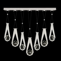 100007-1-2222222 Fine Art Lighting Aria 60"W Linear Pendant with Brushed Silver Finish