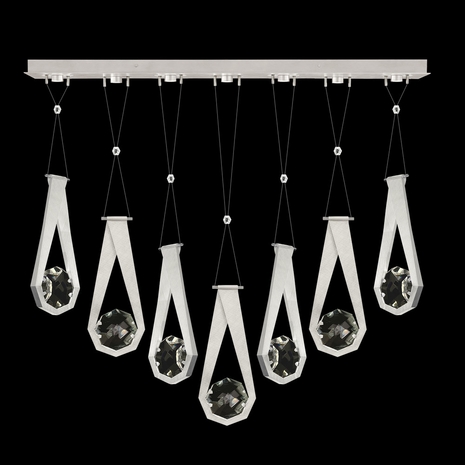 100007-1-2222222 Fine Art Lighting Aria 60"W Linear Pendant with Brushed Silver Finish