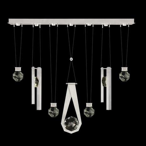 100007-1-2334444 Fine Art Lighting Aria 60"W Linear Pendant with Brushed Silver Finish