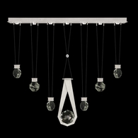 100007-1-2444444 Fine Art Lighting Aria 60"W Linear Pendant with Brushed Silver Finish