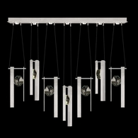 100007-1-3333333 Fine Art Lighting Aria 60"W Linear Pendant with Brushed Silver Finish