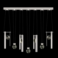 100007-1-3333444 Fine Art Lighting Aria 60"W Linear Pendant with Brushed Silver Finish