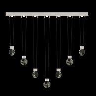 100007-1-4444444 Fine Art Lighting Aria 60"W Linear Pendant with Brushed Silver Finish
