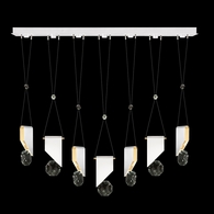 100007-2-1111111 Fine Art Lighting Aria 60"W Linear Pendant with White/Gold Accents Finish