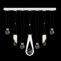 100007-2-1124444 Fine Art Lighting Aria 60"W Linear Pendant with White/Gold Accents Finish