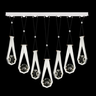 100007-2-2222222 Fine Art Lighting Aria 60"W Linear Pendant with White/Gold Accents Finish