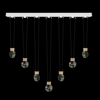 100007-2-4444444 Fine Art Lighting Aria 60"W Linear Pendant with White/Gold Accents Finish