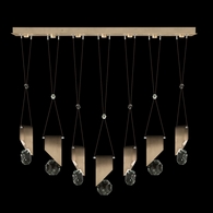 100007-3-1111111 Fine Art Lighting Aria 60"W Linear Pendant with Soft Ombre Bronze Finish