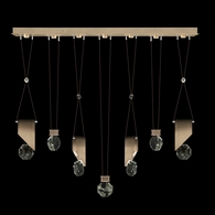 100007-3-1111444 Fine Art Lighting Aria 60"W Linear Pendant with Soft Ombre Bronze Finish