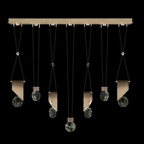 100007-3-1111444 Fine Art Lighting Aria 60"W Linear Pendant with Soft Ombre Bronze Finish