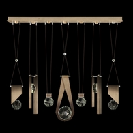 100007-3-1123344 Fine Art Lighting Aria 60"W Linear Pendant with Soft Ombre Bronze Finish