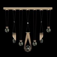 100007-3-1124444 Fine Art Lighting Aria 60"W Linear Pendant with Soft Ombre Bronze Finish