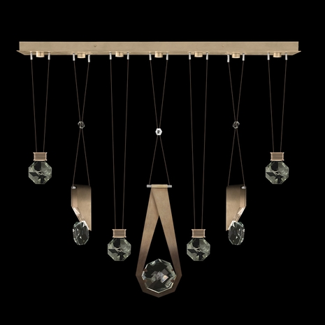 100007-3-1124444 Fine Art Lighting Aria 60"W Linear Pendant with Soft Ombre Bronze Finish