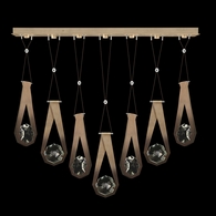 100007-3-2222222 Fine Art Lighting Aria 60"W Linear Pendant with Soft Ombre Bronze Finish