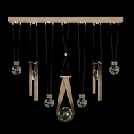 100007-3-2334444 Fine Art Lighting Aria 60"W Linear Pendant with Soft Ombre Bronze Finish