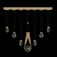 100007-3-2444444 Fine Art Lighting Aria 60"W Linear Pendant with Soft Ombre Bronze Finish
