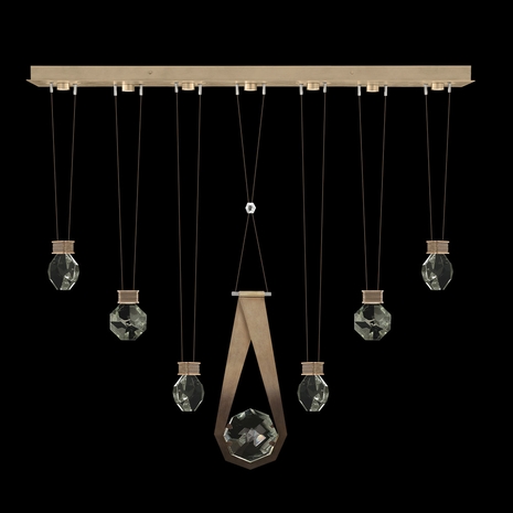 100007-3-2444444 Fine Art Lighting Aria 60"W Linear Pendant with Soft Ombre Bronze Finish